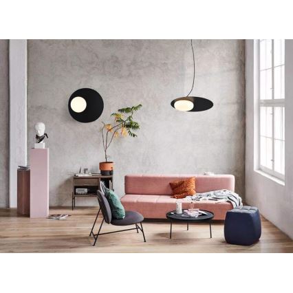 LED-kattokruunu johdossa PETIT LED/12W/230V musta