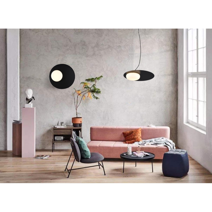 LED-kattokruunu johdossa PETIT LED/12W/230V musta