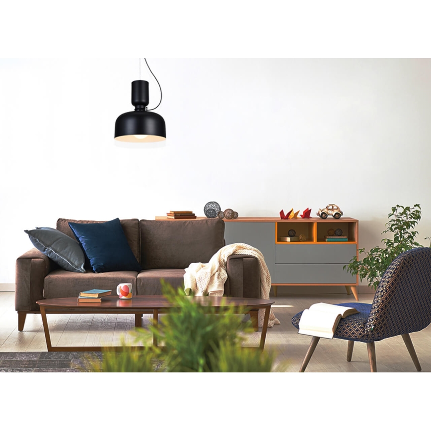 Riippuvalaisin ABEL 2xE27/11W/230V d. 28 cm musta