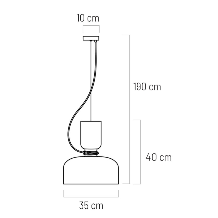 Riippuvalaisin ABEL 2xE27/11W/230V d. 28 cm musta