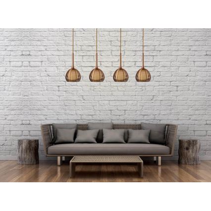 Klausen 114002 - Kattokruunu johdossa NEST 4xE14/6W/230V kupari