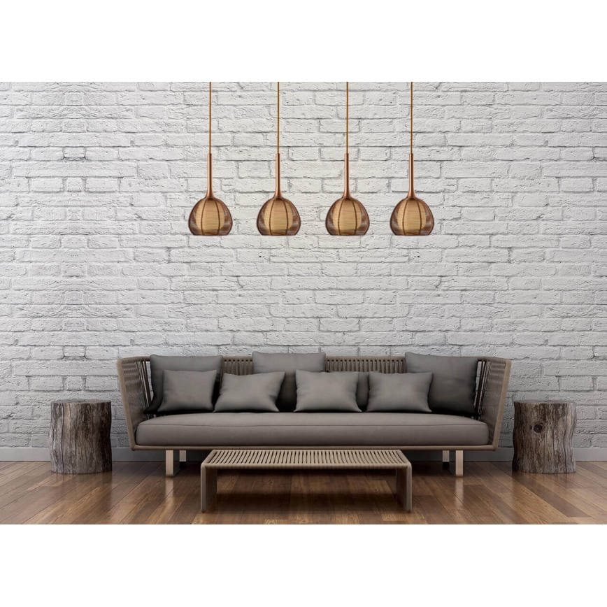 Klausen 114002 - Kattokruunu johdossa NEST 4xE14/6W/230V kupari