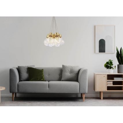 LED-kattokruunu johdossa BULBS LED/30W/230V kultainen