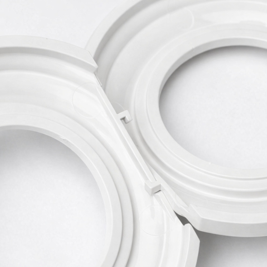 Kliklap - Kolmoispistorasia retro-tyylinen kotikäyttöön, SCHUKO 230V, kehys, lumivalkoinen