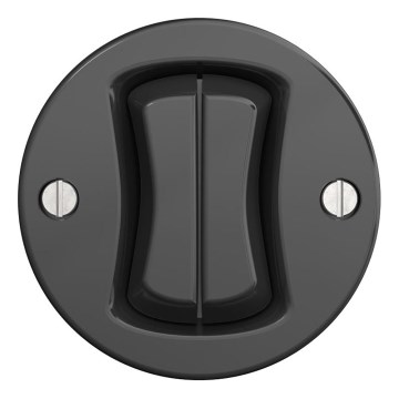 Kliklap - Retro kaksinkertainen portaikkokytkin ilman kehystä nro 6+6 antrasiitti