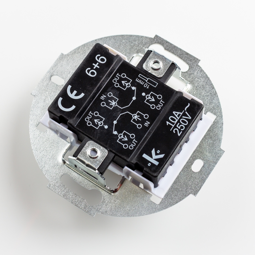 Kliklap - Retro kaksiosainen portaikkokytkin kehys nro. 6+6 vihreä