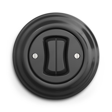 Kliklap - Retro-kaksoispainike antrasiitin värisellä kehyksellä