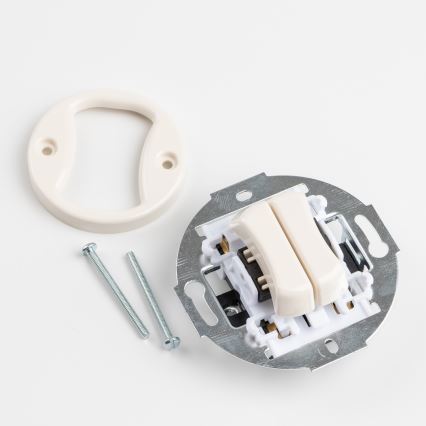 Kliklap - Retro-kaksoispainike kehyksellä, beige