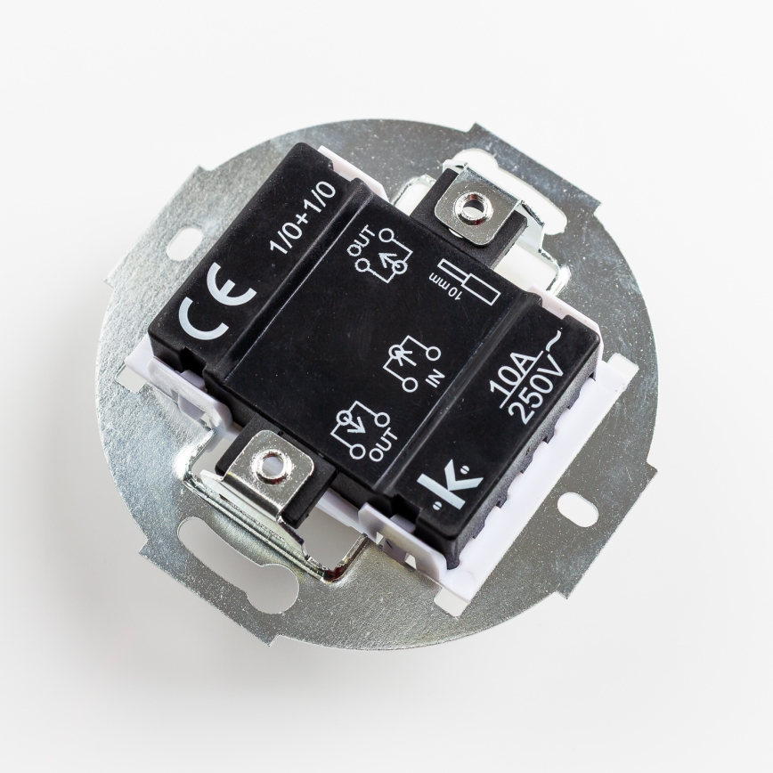 Kliklap - Retro-kaksoispainike kehyksellä, beige