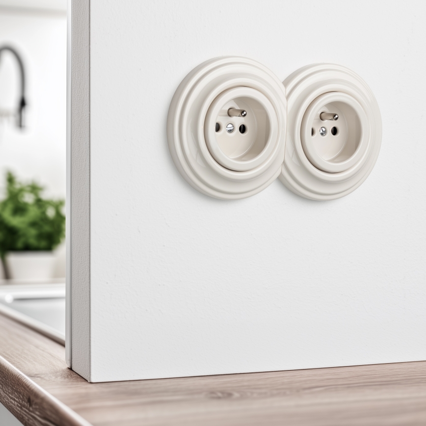 Kliklap - Retro-kehys, reunus, beige