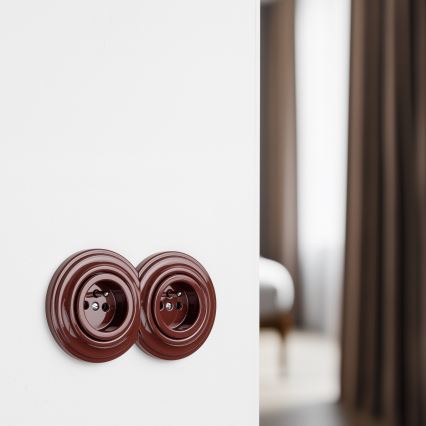 Kliklap - Retro-kehys, tummanruskea