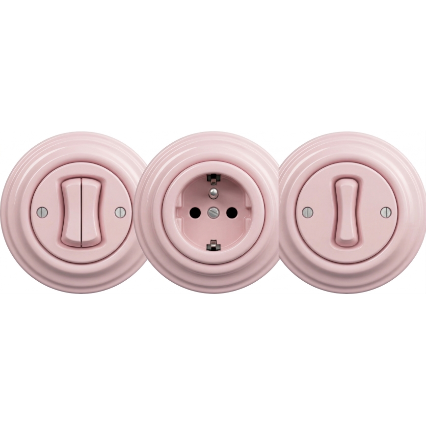 Kliklap - Retro-keskikehys antiikkiroosa