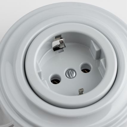 Kliklap - Retro-kodin pistorasia kehyksellä SCHUKO 230 V/16 A harmaa