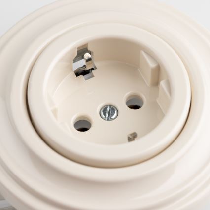 Kliklap - Retro-kotipistorasia kehyksellä SCHUKO 230V/16A beige