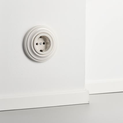 Kliklap - Retro-kotipistorasia kehyksellä SCHUKO 230V/16A beige
