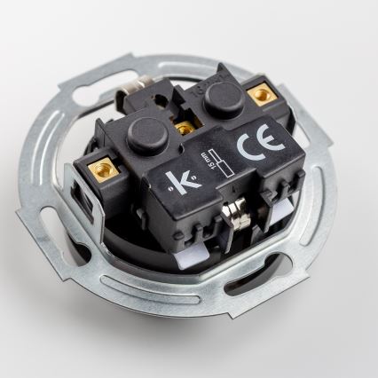 Kliklap - Retro-kotipistorasia kehyksellä, SCHUKO 230V/16A, musta