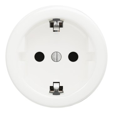 Kliklap - Retro kotipistorasia kehyksetön SCHUKO 230V/16A valkoinen