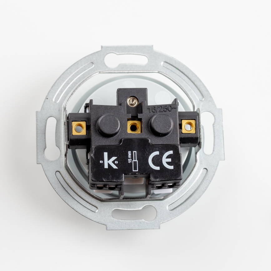 Kliklap - Retro-kotitalouspistorasia kehyksellä 230V harmaa