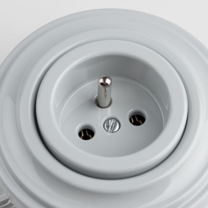 Kliklap - Retro-kotitalouspistorasia kehyksellä 230V harmaa