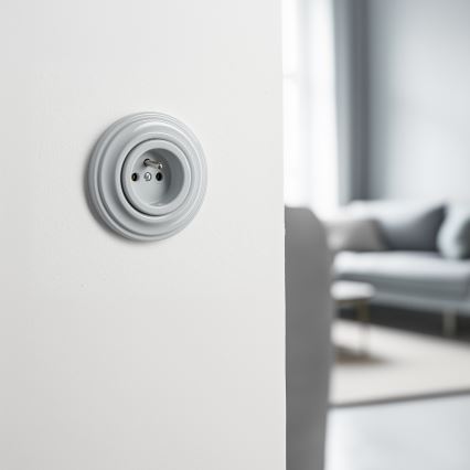 Kliklap - Retro-kotitalouspistorasia kehyksellä 230V harmaa