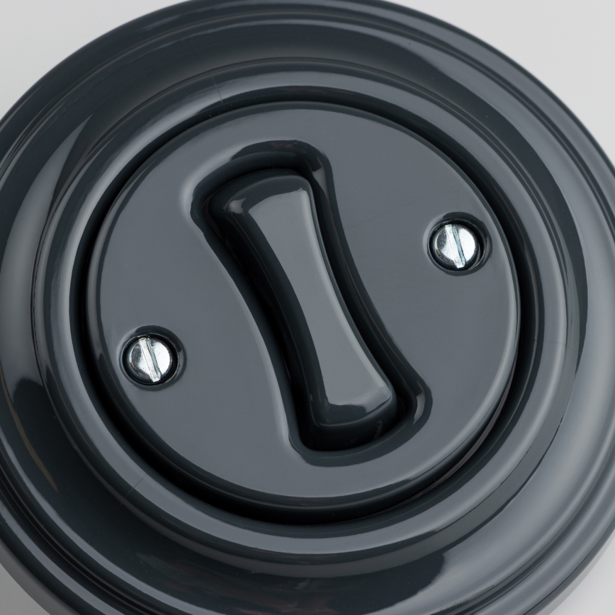 Kliklap - Retro-painike antrasiitinvärisellä kehyksellä