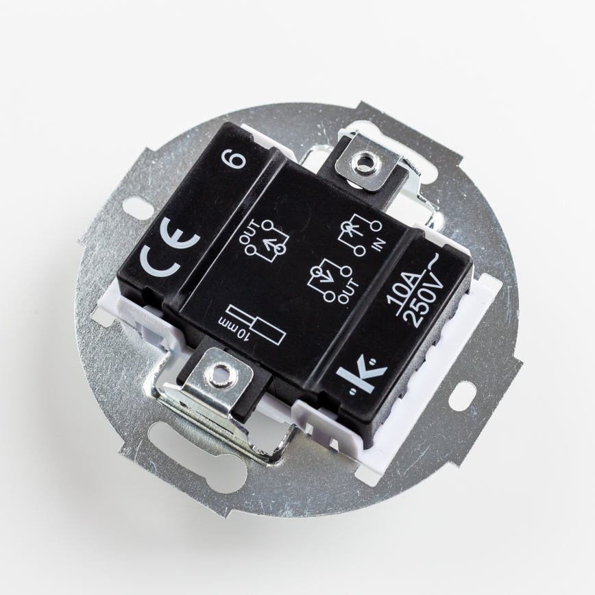 Kliklap - Retro portaikkunakytkin ilman kehystä nro 6 musta