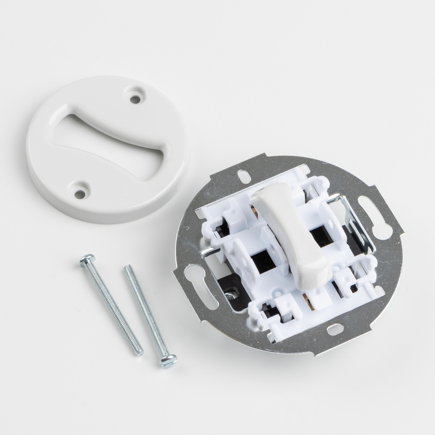 Kliklap - Retro portaikon valokytkin, kehyksetön, nro 6, keramiikkavalkoinen