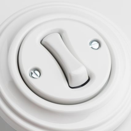 Kliklap - Retro-ristikytkin kehys nro 7, lumivalkoinen