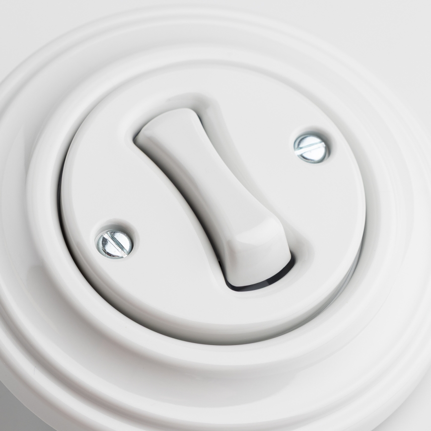 Kliklap - Retro-ristikytkin kehys nro 7, lumivalkoinen