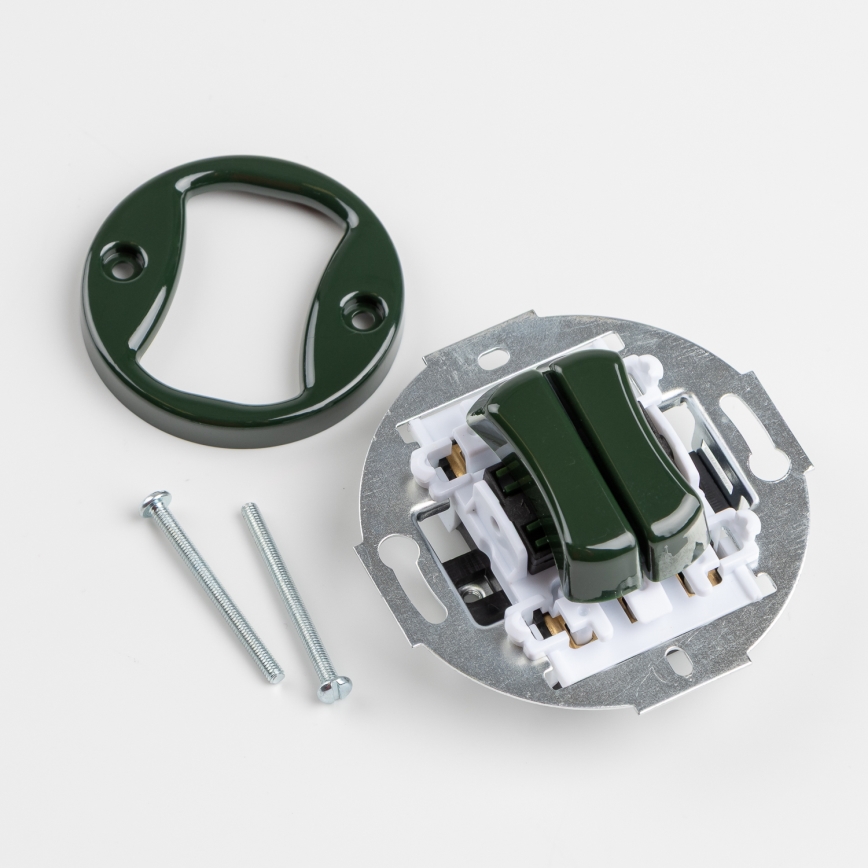 Kliklap - Retro sarjan kytkin ilman kehystä nro 5 vihreä