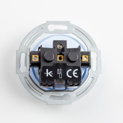 Kliklap - Retro-seinäpistorasia kehyksellä 230V sininen