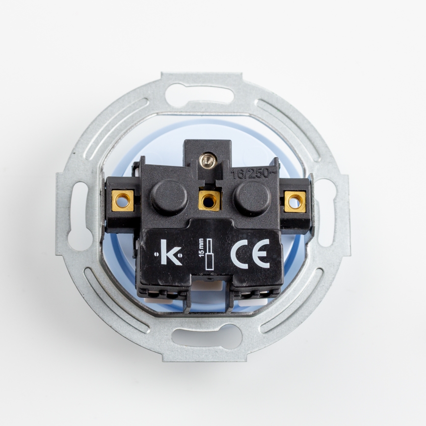 Kliklap - Retro-seinäpistorasia kehyksellä 230V sininen