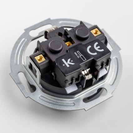 Kliklap - Retro seinäpistorasia kehyksellä SCHUKO 230V/16A antrasiitti