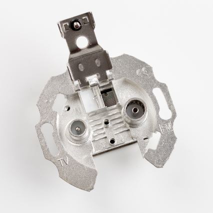 Kliklap - Retro TV- ja radiopistorasia (pääte) kehyksellä, musta