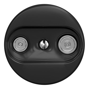 Kliklap - Retro TV+R osuusliitin (jatkuva) ilman kehystä musta