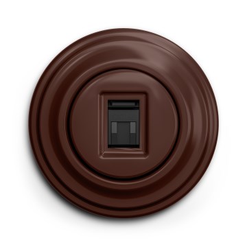 Kliklap - Retro-tyylinen datapistorasia kehyksellä, ruskea