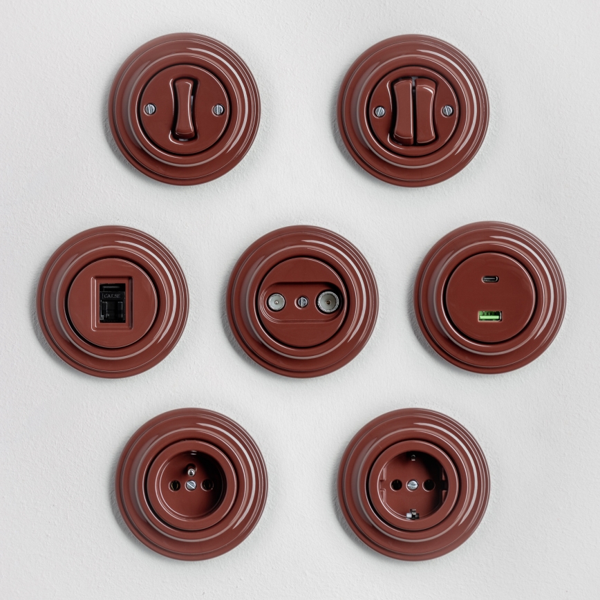 Kliklap - Retro-tyylinen datapistorasia kehyksellä, ruskea