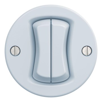 Kliklap - Retro-tyylinen kaksoispainike ilman kehystä, sininen