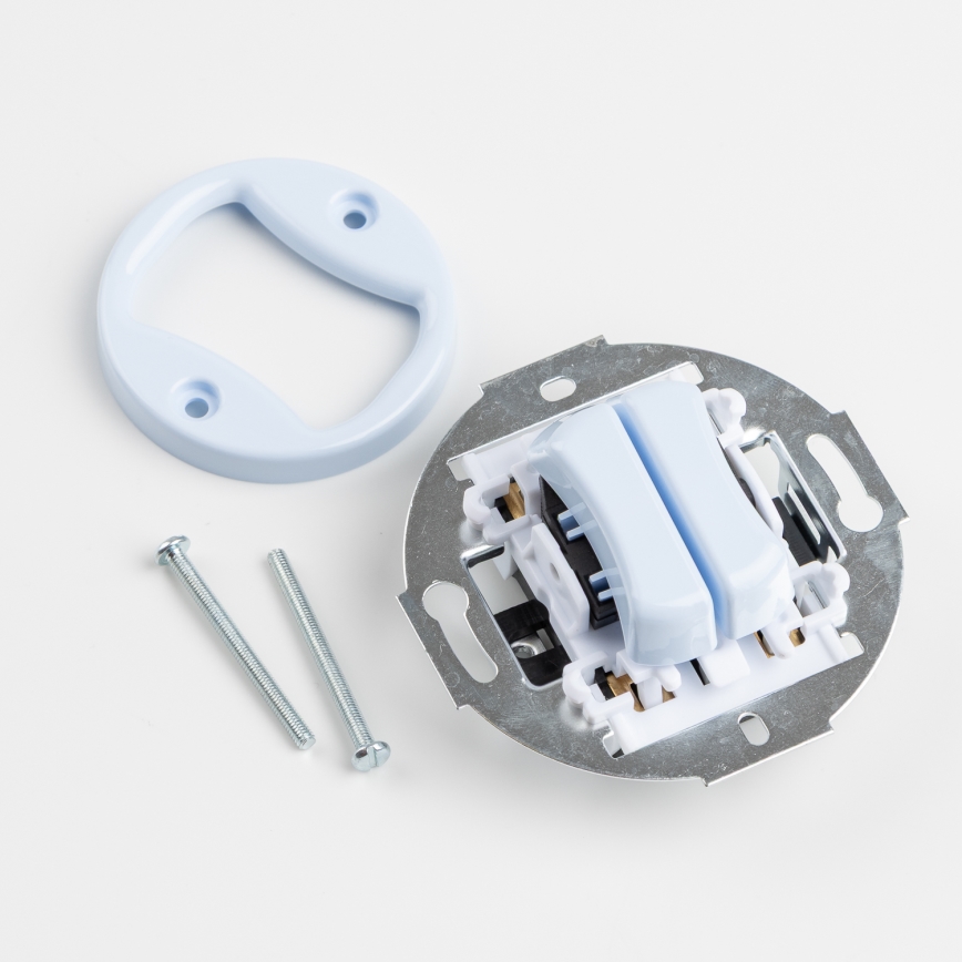 Kliklap - Retro-tyylinen kaksoispainike ilman kehystä, sininen