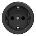 Kliklap - Retro-tyylinen kehyksetön kotipistorasia SCHUKO 230V/16A musta