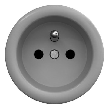 Kliklap - Retro-tyylinen kotipistorasia ilman kehystä 230V, harmaa