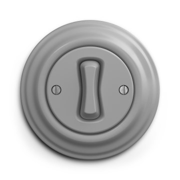 Kliklap - Retro-tyylinen portaikon valokatkaisin, kehys nro 6, harmaa