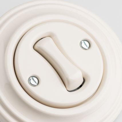 Kliklap - Retro-tyylinen ristikkokytkin, kehys nro 7, beige