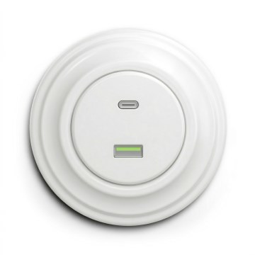 Kliklap - Retro USB-pistorasia A+C kehyksellä, lumivalkoinen