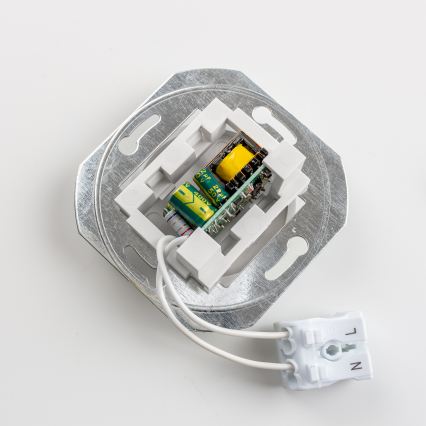 Kliklap - Retro USB-pistorasia A+C ruskealla kehyksellä