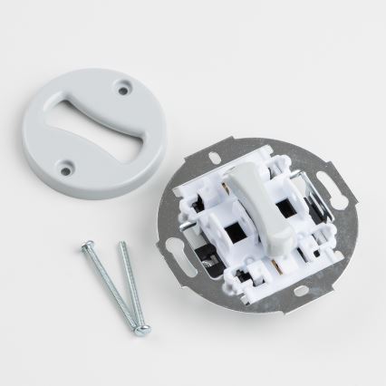 Kliklap - Retro yksinapainen kytkin kehyksellä nro 1 harmaa