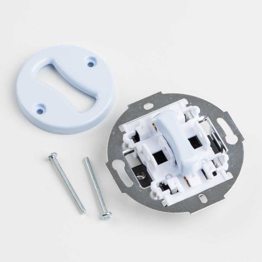 Kliklap - Retro yksinapainen kytkin, kehys nro 1, sininen