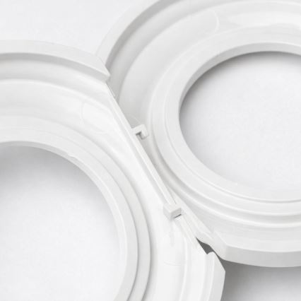 Kliklap - Retro yksinapainen kytkin nro 1 ja 230 V pistorasia kehyksellä, lumivalkoinen