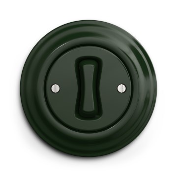 Kliklap - Retro-yksinapainen valokatkaisin, kehys nro 1, vihreä