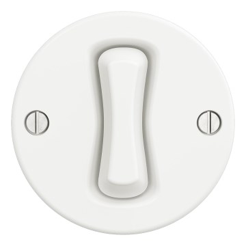 Kliklap - Retrotyylinen kehyksetön painike, lumivalkoinen
